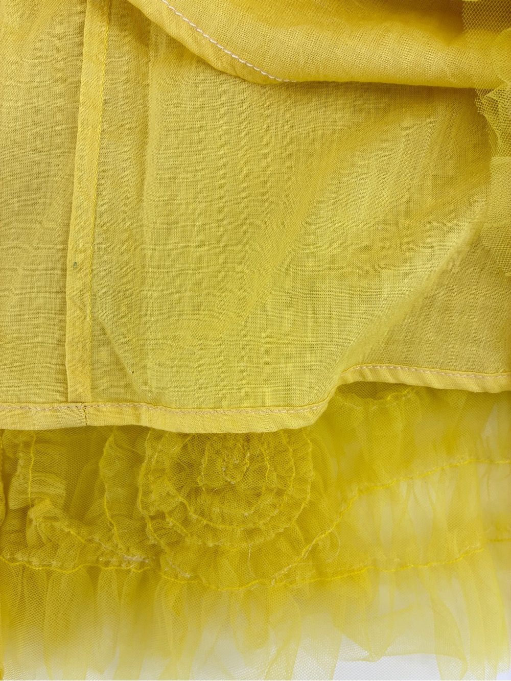 Let Me Be Anthropologie Tulle Mini Skirt Preppy Balletcore Chartreuse Large NWT - Picture 5 of 9